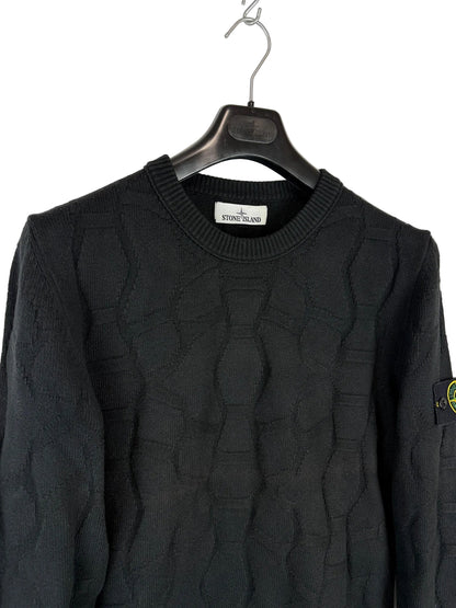 Maglione jacquard nero Stone Island - Taglia L