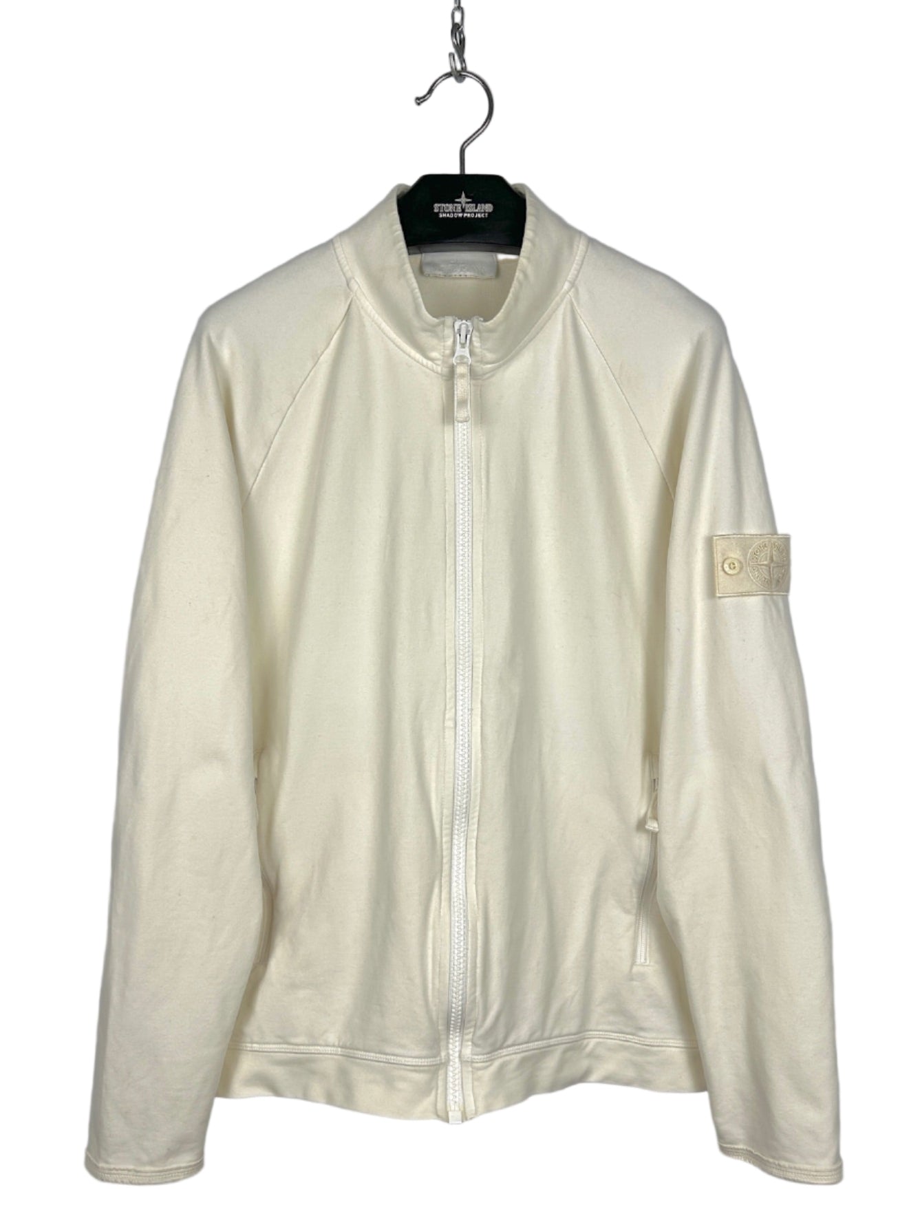 Felpa bianca con zip Ghost Stone Island - Taglia XL