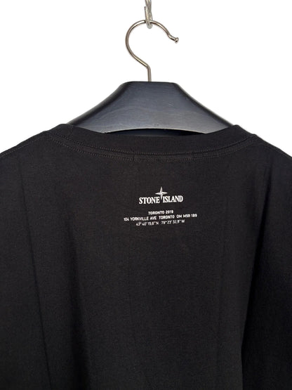 Promotional black t-shirt from the Toronto Stone Island shop - Size L