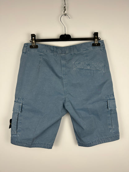 Pantaloncini cargo blu Stone Island (nuovi con cartellino) - Taglia W31