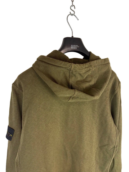 Felpa verde kaki con cappuccio Stone Island - Taglia L