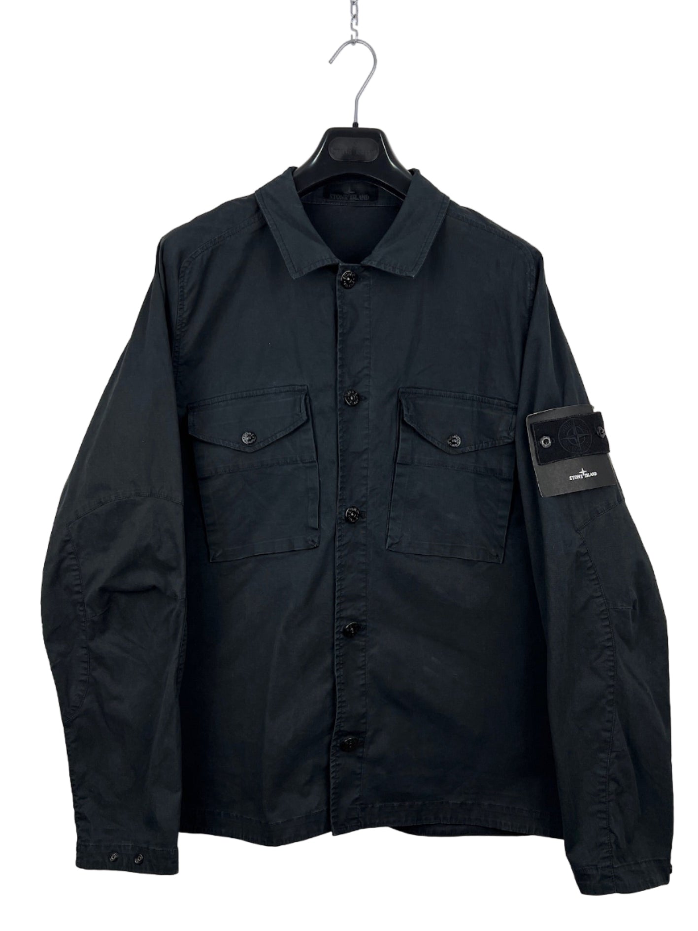 Overshirt nera Stone Island Ghost - Taglia XL