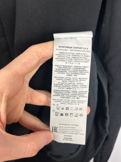 Felpa nera Ghost a mezza zip Stone Island - Taglia M