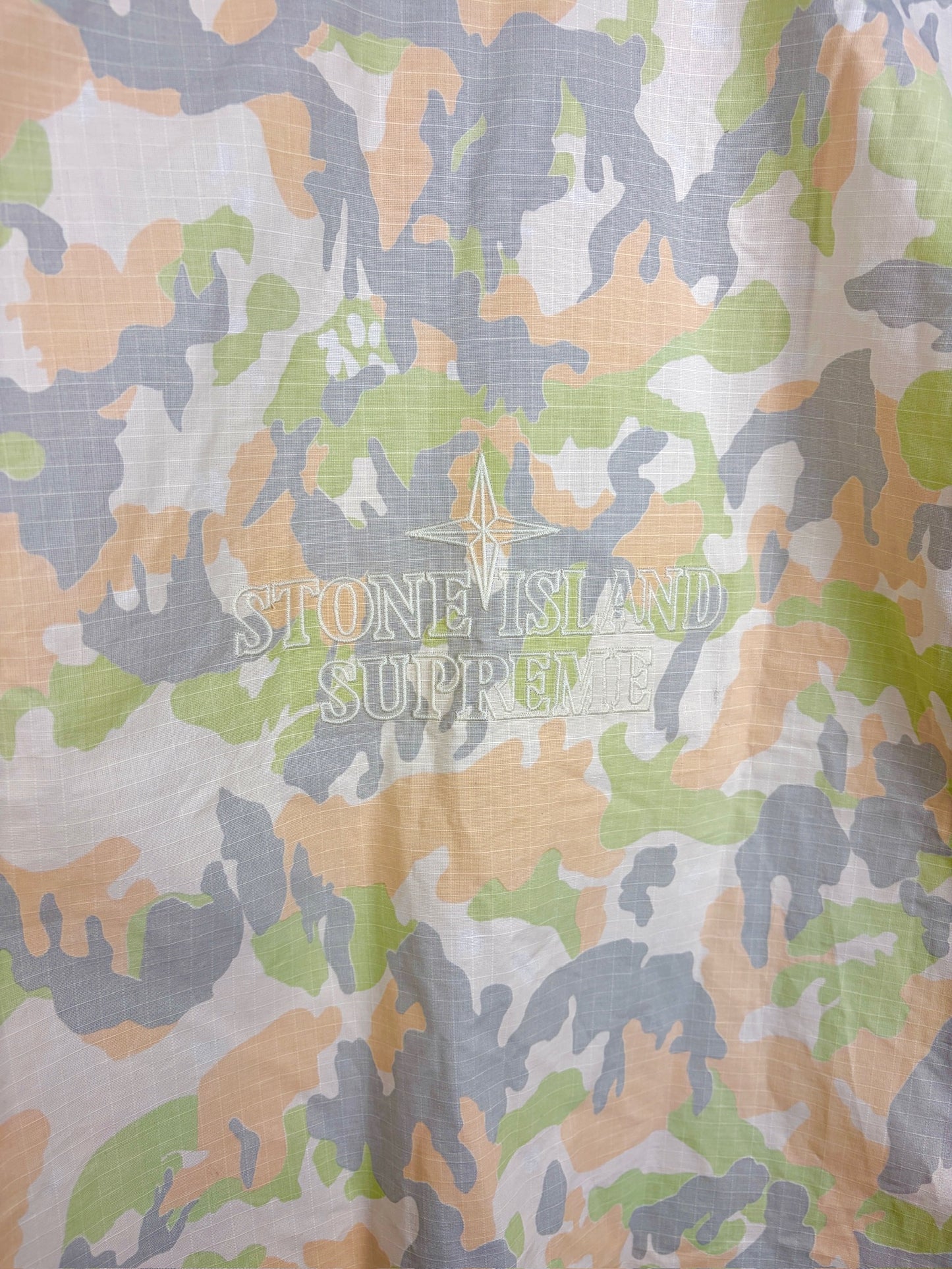 Supreme X Stone Island Camo Cotton Ripstop Reactive Ice Jacket (nuova con cartellino) - Taglia M