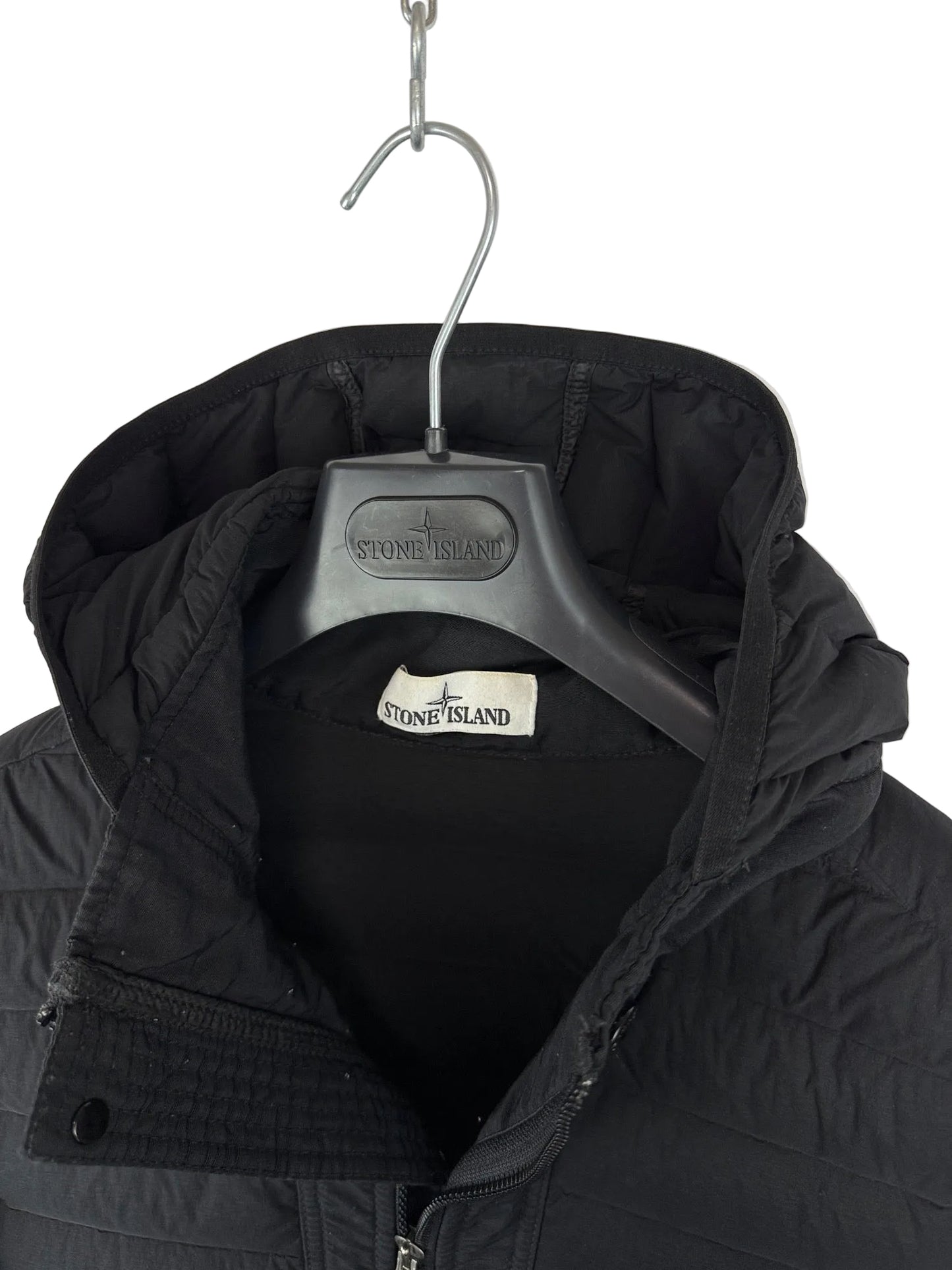 Giacca nera Loom Woven Down Chambers Stretch Nylon-TC Stone Island - Taglia M