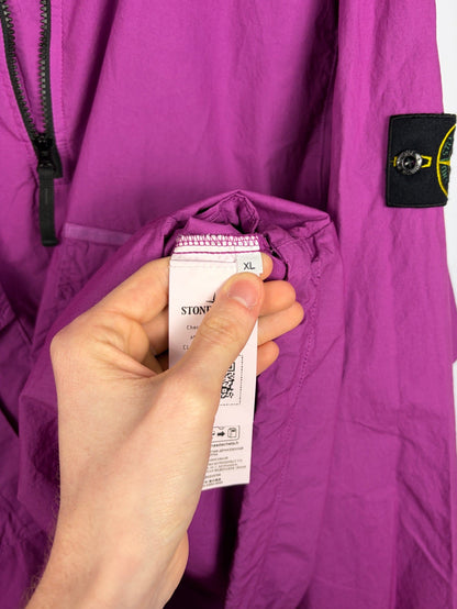 Overshirt Smock rosa con 1/4 chiusura a zip Stone Island (nuova con cartellino) - Taglia XL