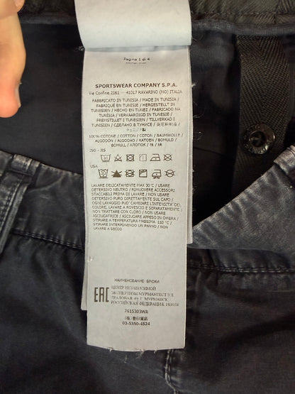 Pantaloni cargo blu navy Stone Island - Taglia W34
