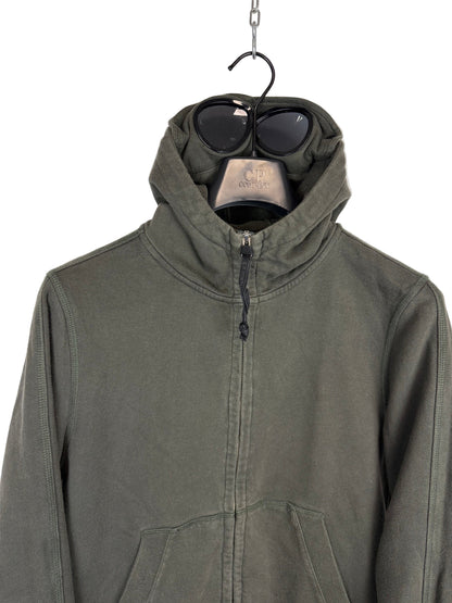 Felpa Goggle grigia con zip e cappuccio C.P. Company - Taglia M