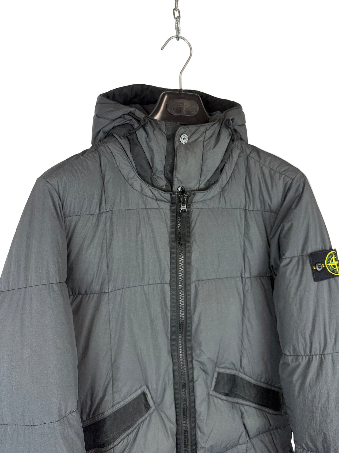 Giacca grigia Garment Dyed Crinkle Reps NY Down Stone Island - Taglia S