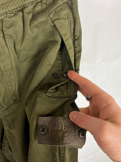 Olive green Ghost Stone Island cargo pants - Size W31