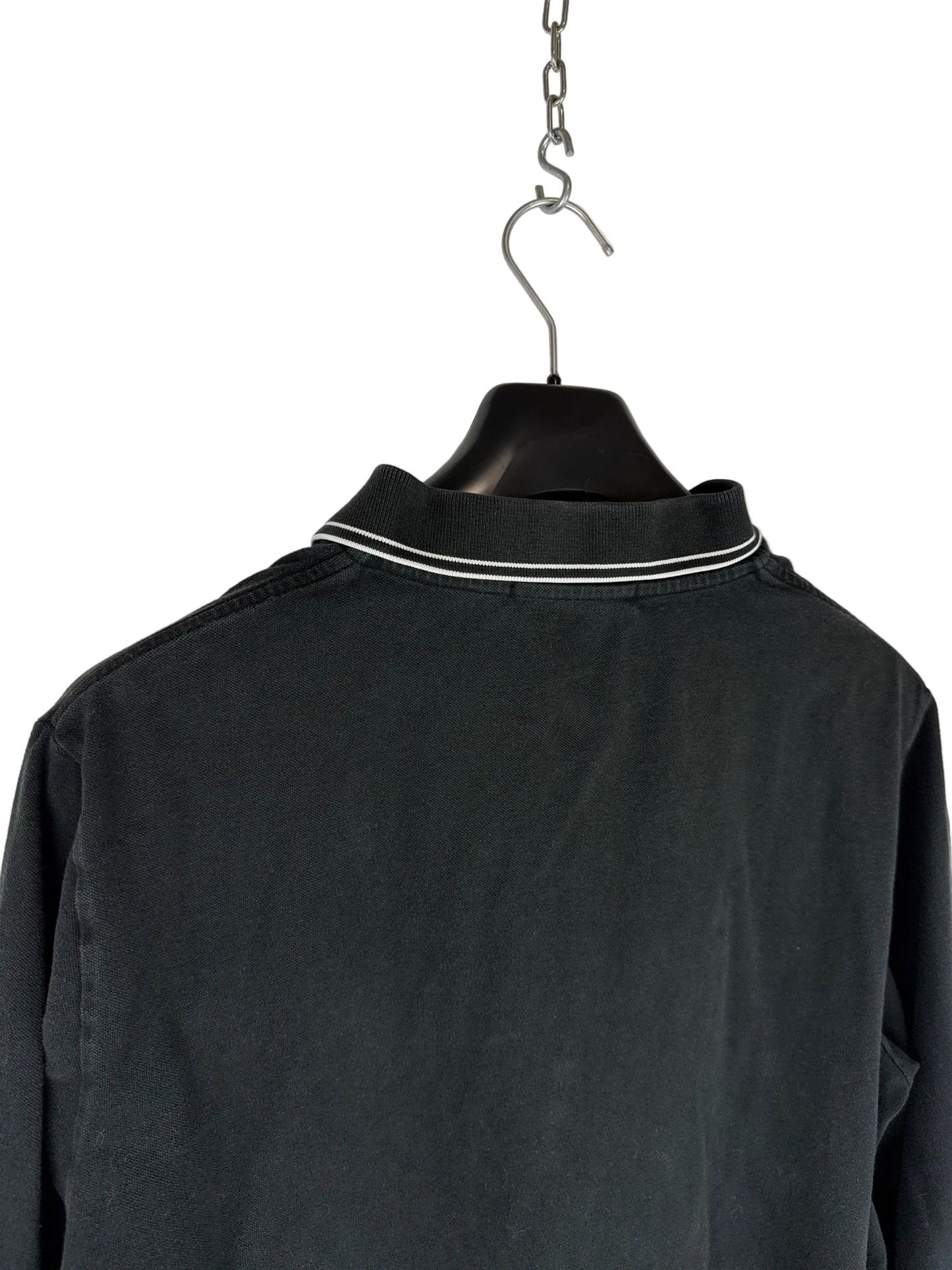 Polo nera a maniche lunghe Stone Island - Taglia XL