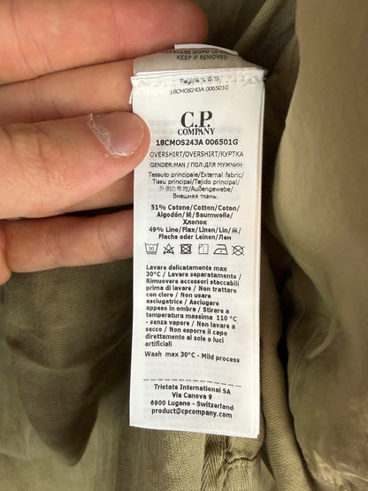 Overshirt beige con chiusura a zip C.P. Company (nuova con cartellino) - Taglia L