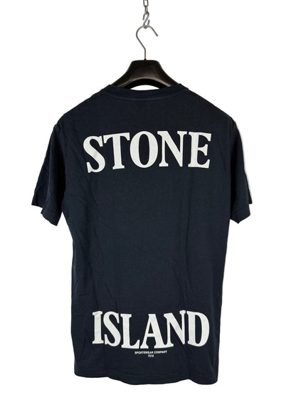T-shirt blu navy con stampa Stone Island - Taglia M
