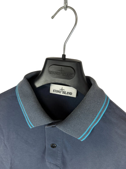 Polo blu Stone Island - Taglia L - foto 4