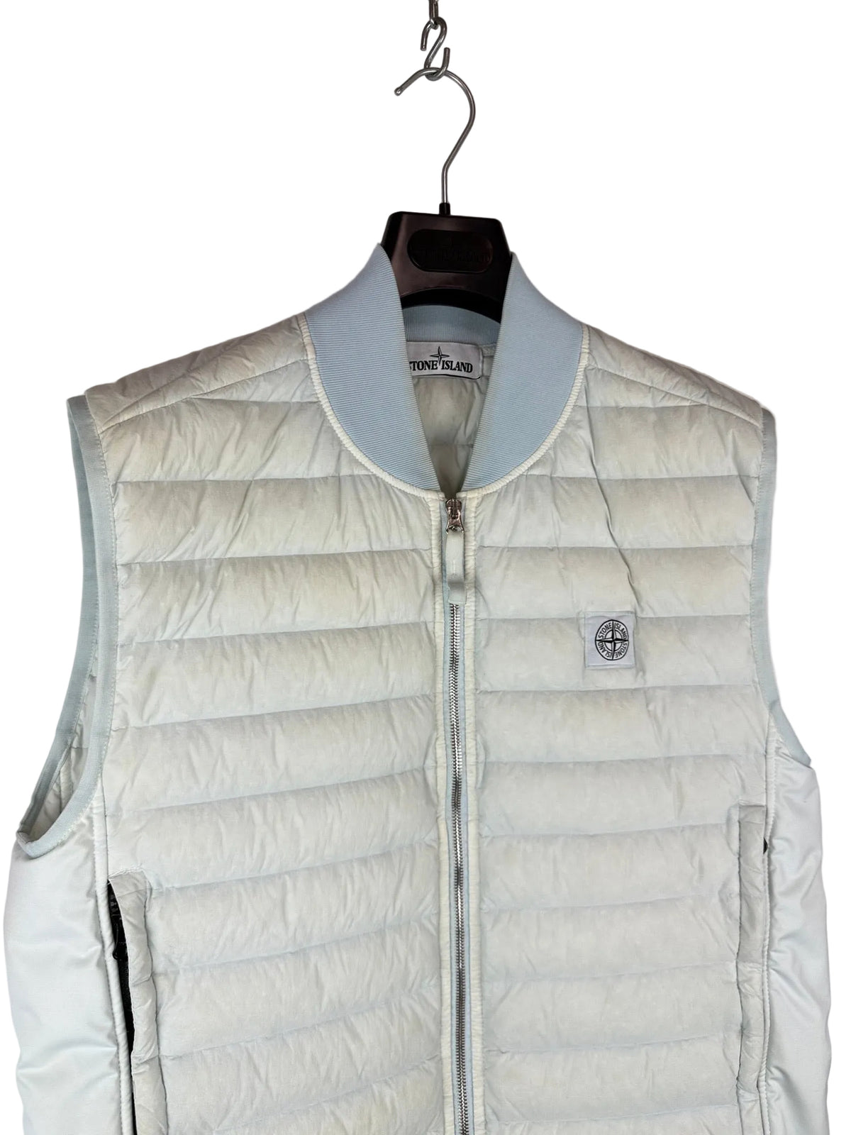 Giacca azzurra Loom Woven Down Chambers Stretch Nylon-TC Stone Island - Taglia L