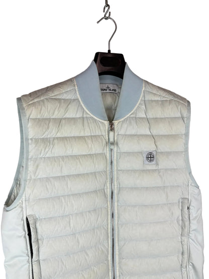 Giacca azzurra Loom Woven Down Chambers Stretch Nylon-TC Stone Island - Taglia L