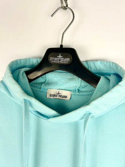 Felpa con cappuccio azzurra Stone Island - Taglia S