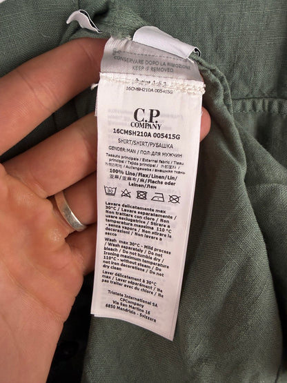 Camicia verde con taschini sul petto C.P. Company (nuova con cartellino) - Taglia 3XL