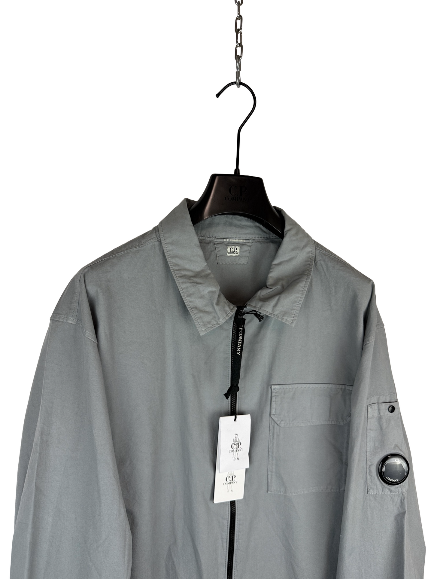 Overshirt grigia con chiusura a zip C.P. Company (nuova con cartellino) - Taglia 3XL