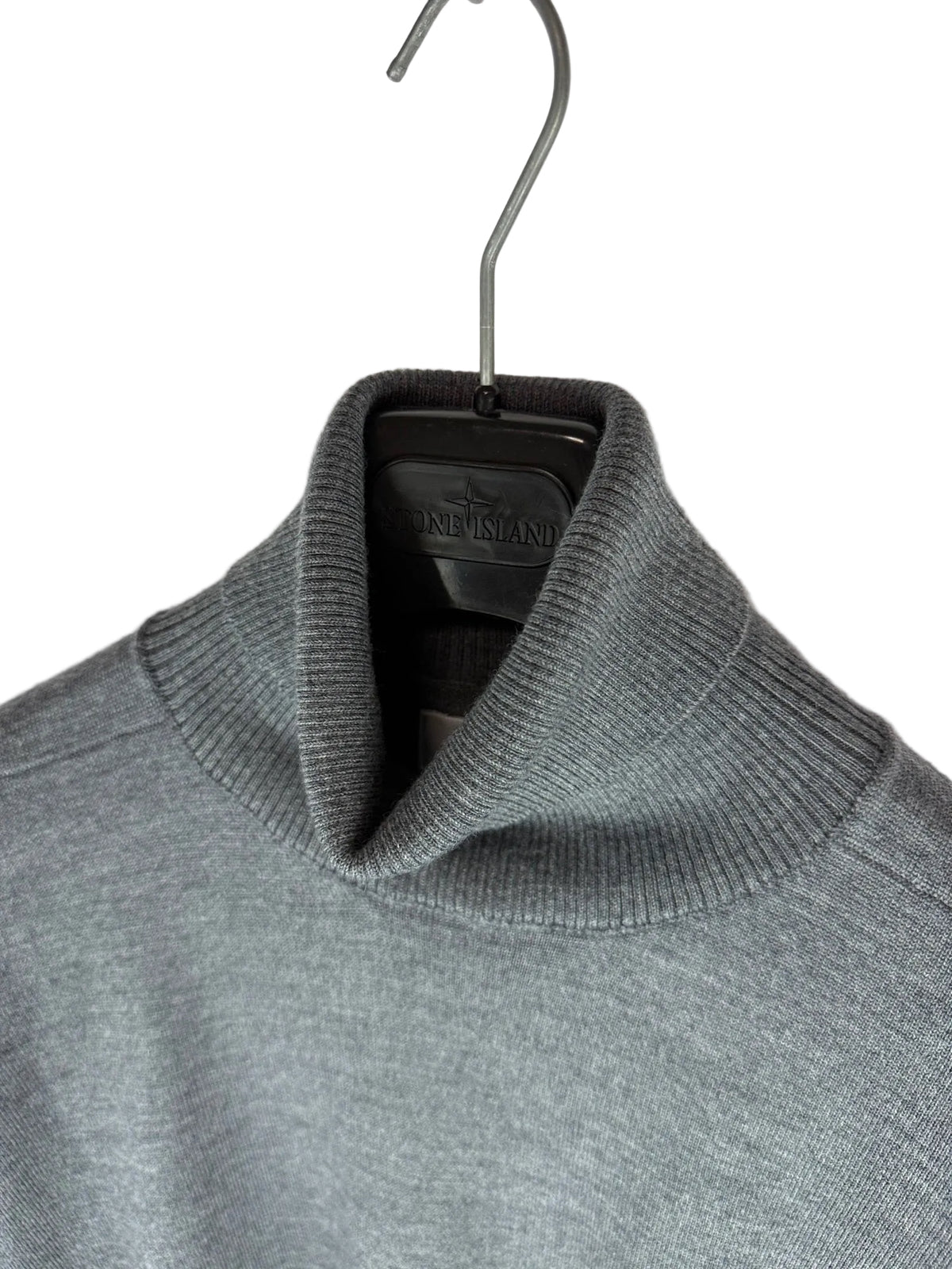Maglione dolcevita grigio in 100% lana Stone Island - Taglia M