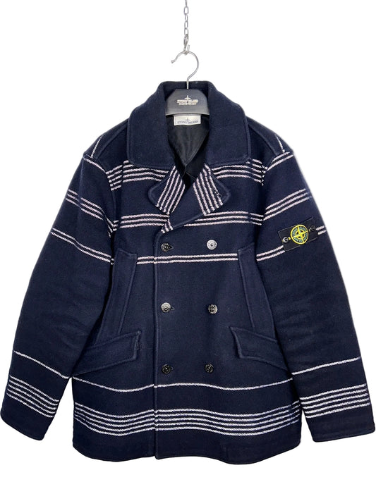 Giacca Panno Militare + Righe Reflective blu Stone Island - Taglia XL