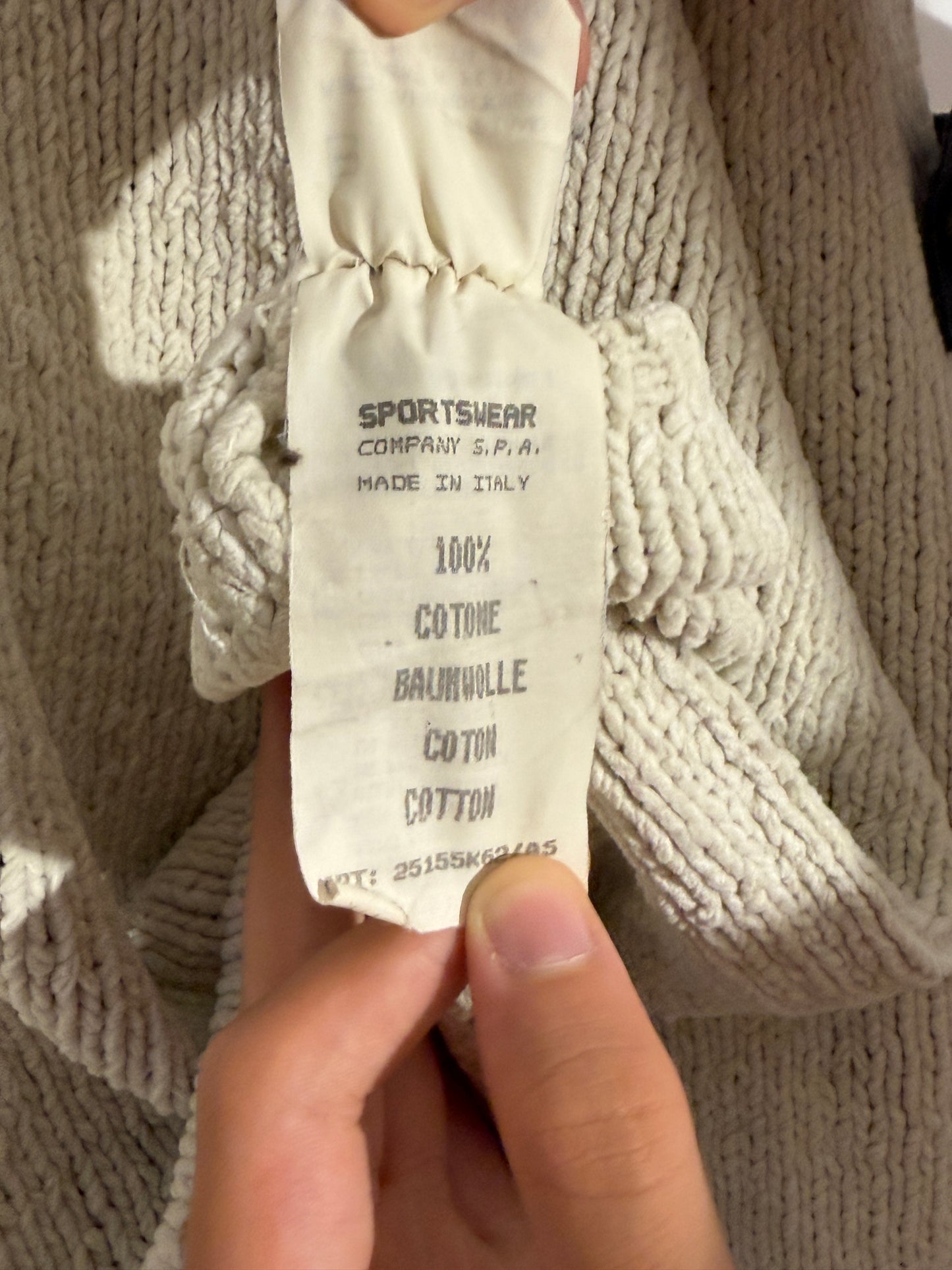 Maglione bianco panna vintage del 1996 Stone Island - Taglia L