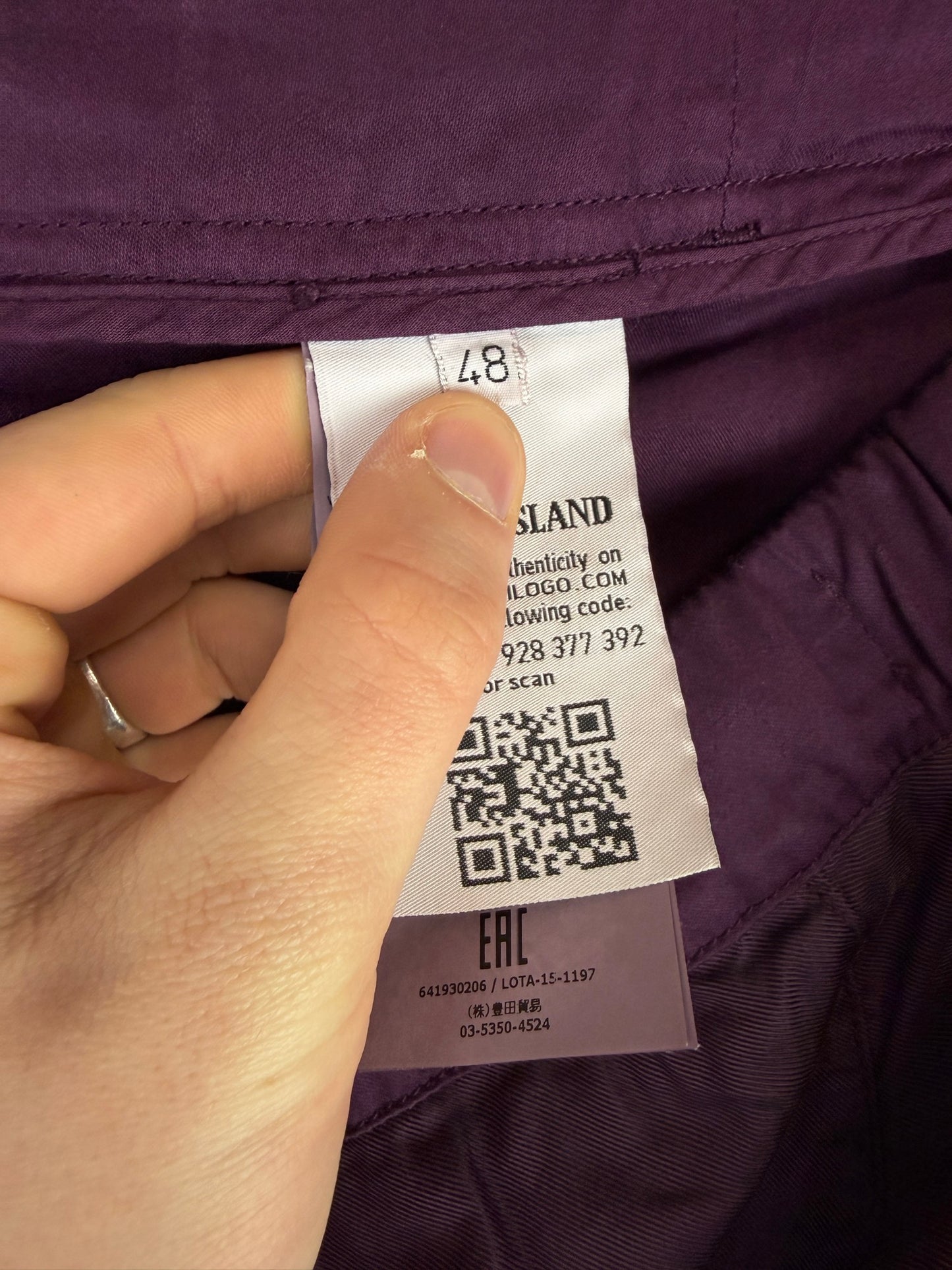 Pantaloni viola Shadow Project Stone Island (nuovi con cartellino) - Taglia W32