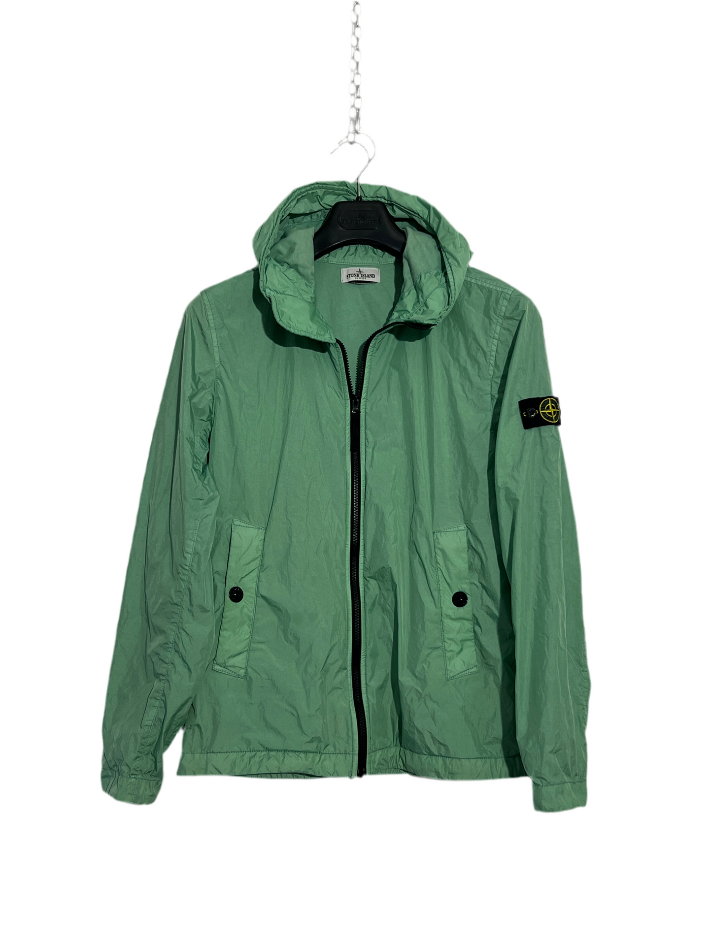 Giacca verde menta con zip e cappuccio Stone Island - Taglia Junior (14 anni, 170cm)