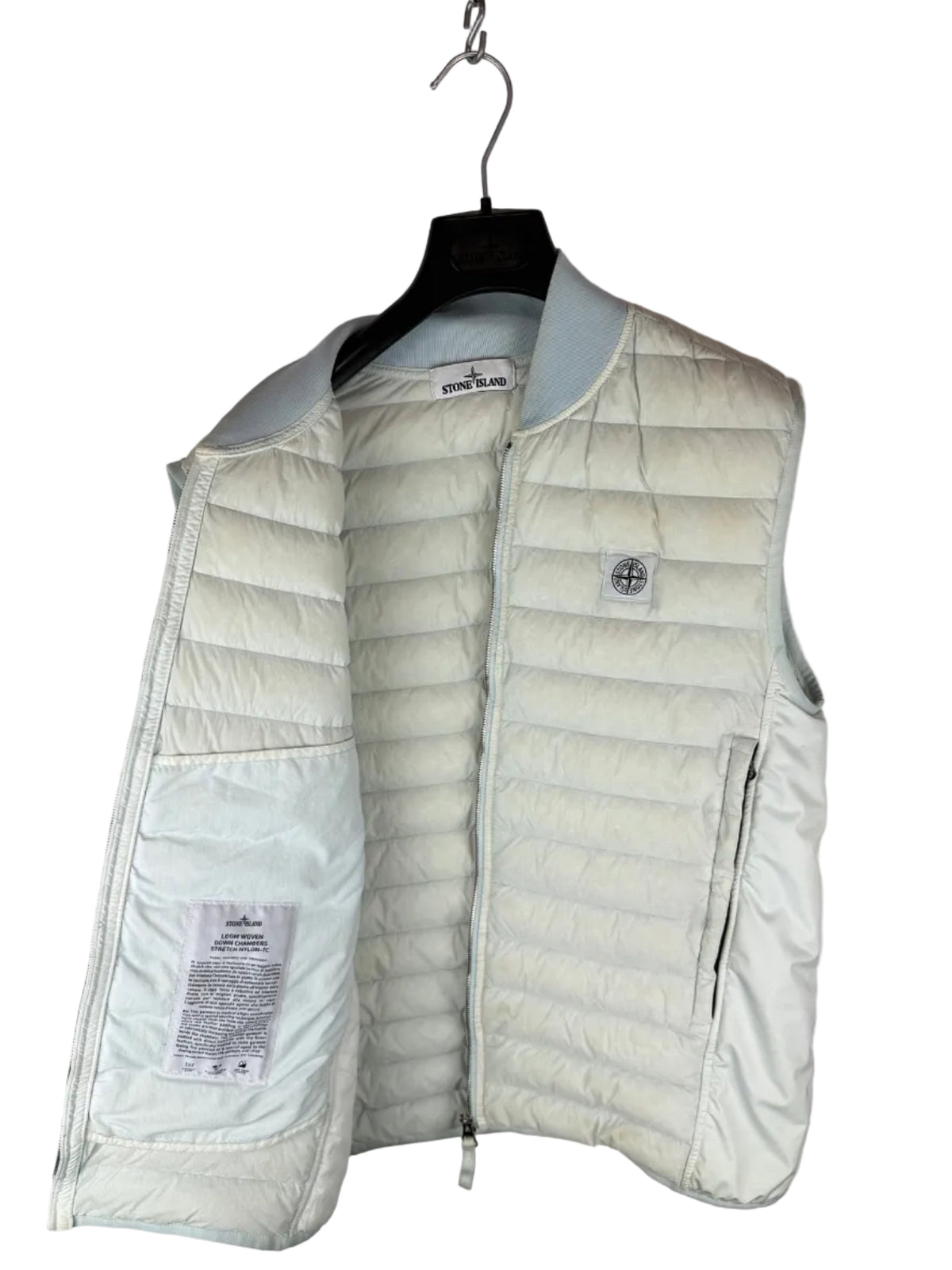 Giacca azzurra Loom Woven Down Chambers Stretch Nylon-TC Stone Island - Taglia L