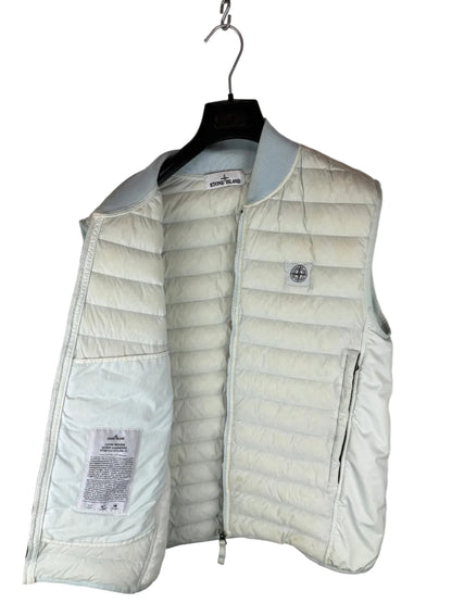 Giacca azzurra Loom Woven Down Chambers Stretch Nylon-TC Stone Island - Taglia L