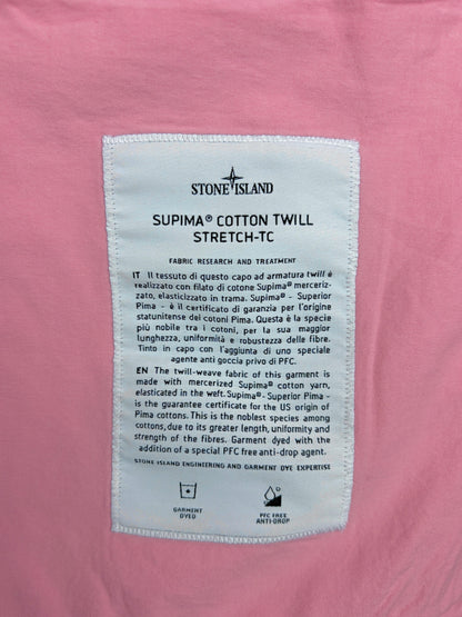 Giacca rosa Supima Cotton Twill Stretch-TC Stone Island (nuova con cartellino) - Taglia L