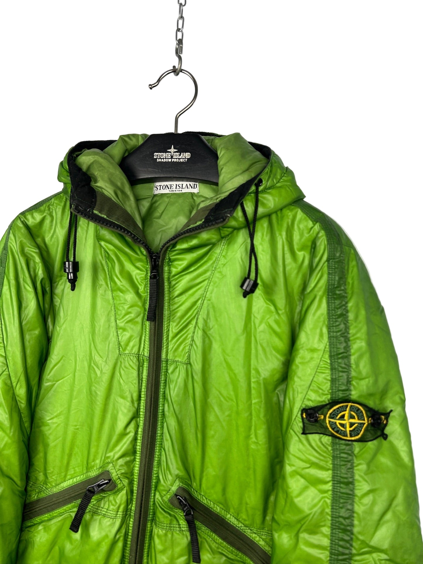 Giacca verde Mesh Badge Down Stone Island - Taglia S