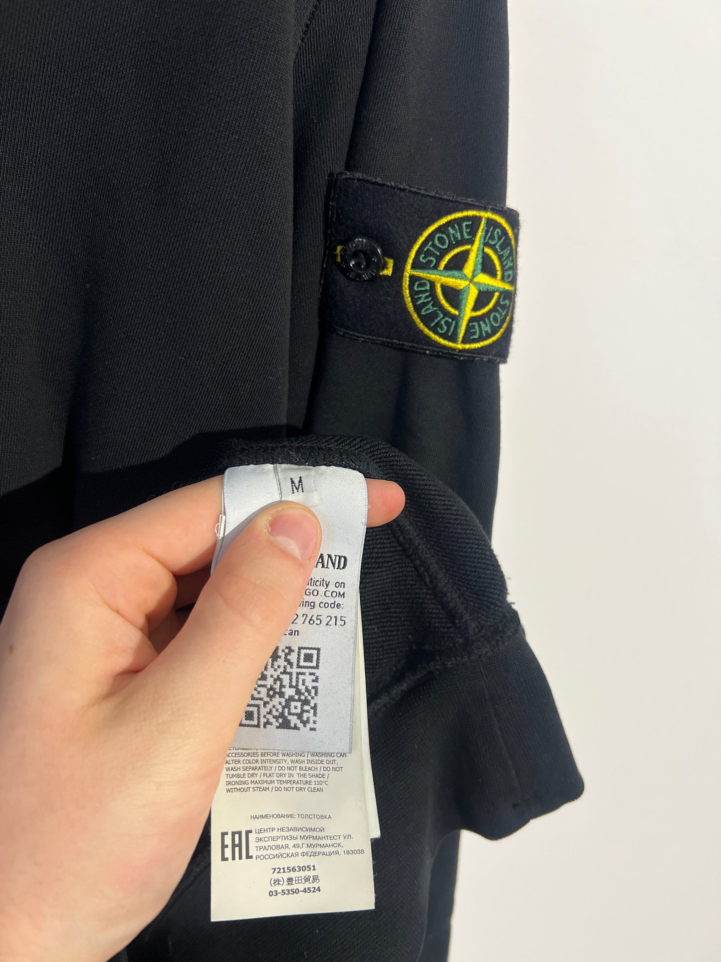 Felpa nera Stone Island - Taglia M