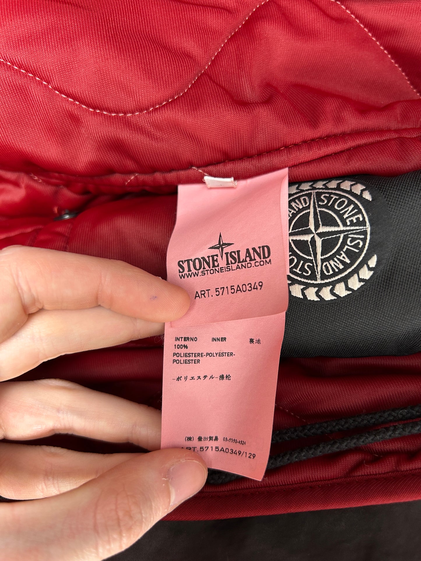 Giacca marrone David-TC Dutch rope liner Stone Island "30 anni" - Taglia M