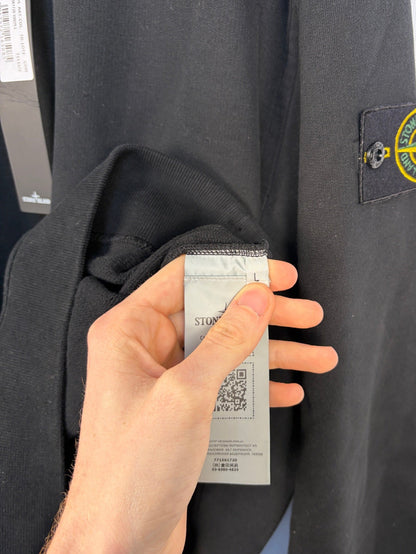 Felpa nera Stone Island (nuova con cartellino) - Taglia L