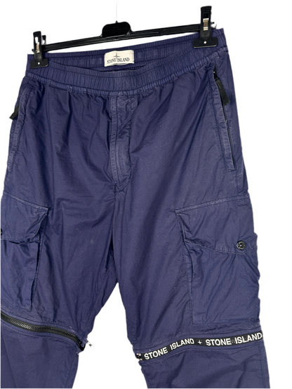 Pantaloni cargo blu accorciabili Stone Island - Taglia W31