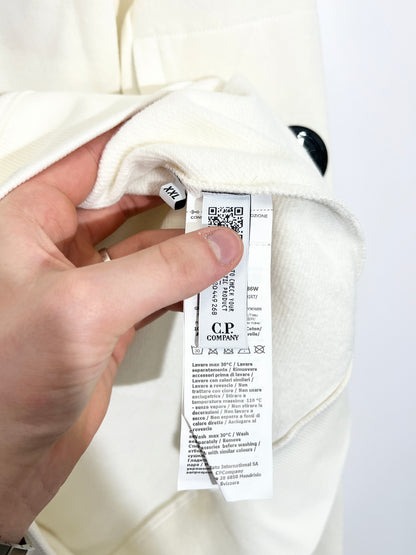 Felpa bianca con cappuccio C.P. Company (nuova con cartellino) - Taglia XXL