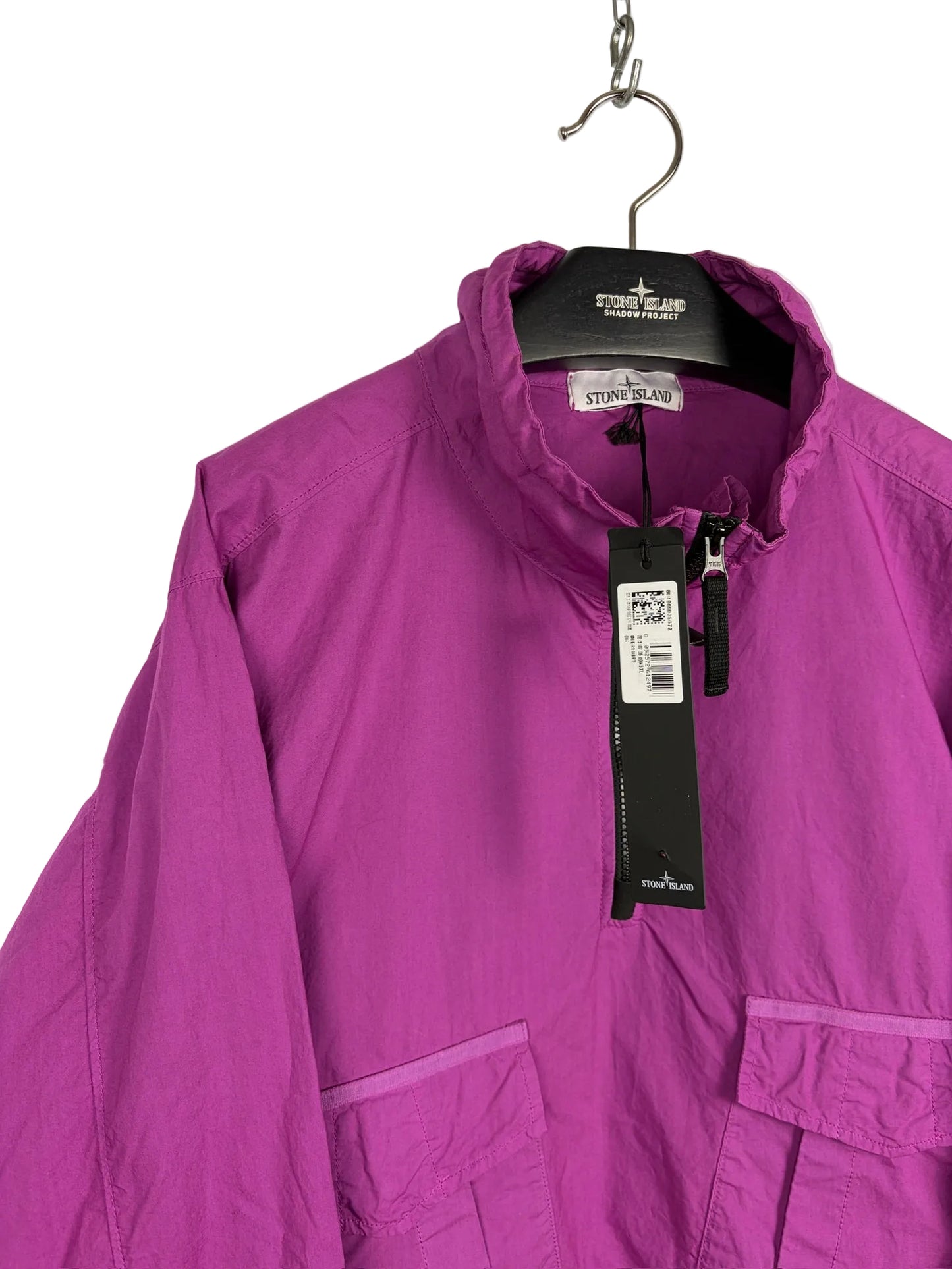 Overshirt Smock rosa con 1/4 chiusura a zip Stone Island (nuova con cartellino) - Taglia XL
