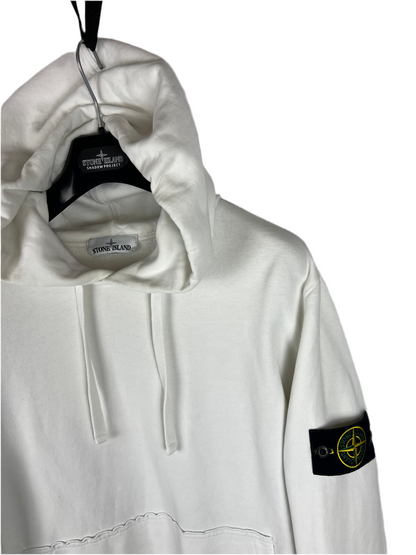 Felpa bianca con cappuccio Stone Island - Taglia XL