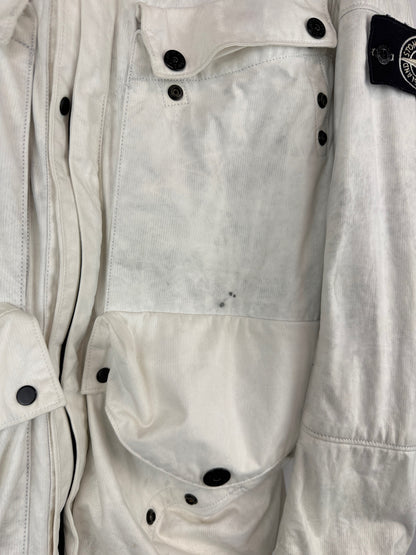 Giacca bianca Special Process in Tyvek multi-tasca Stone Island - Taglia L