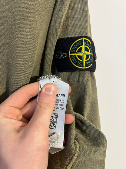 Felpa verde kaki con cappuccio Stone Island - Taglia XL