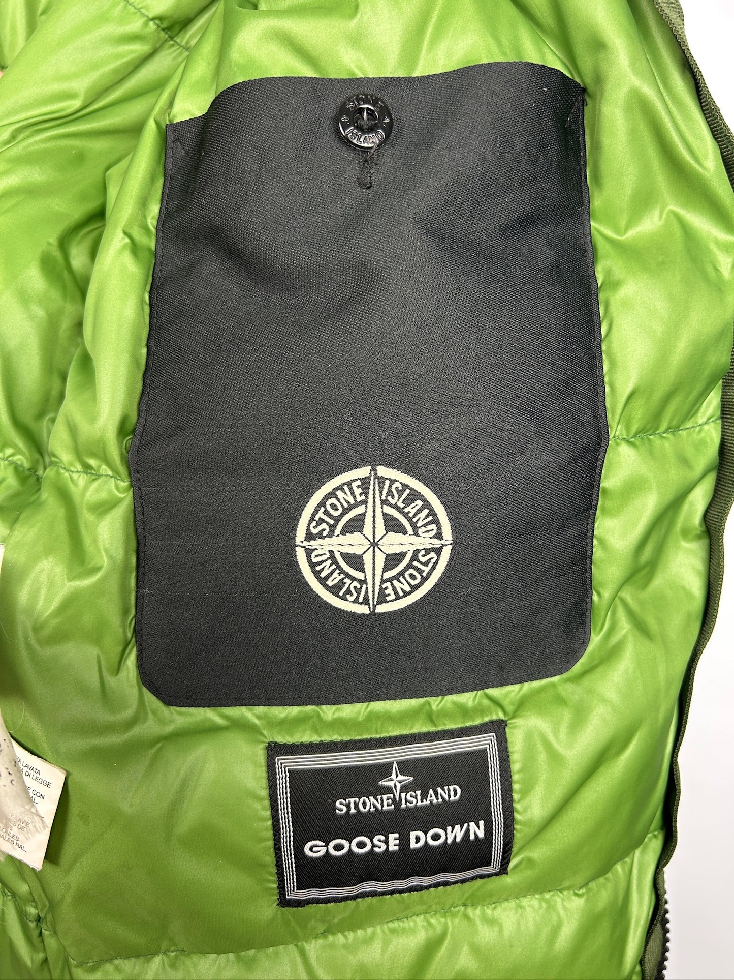 Giacca verde Mesh Badge Down Stone Island - Taglia S