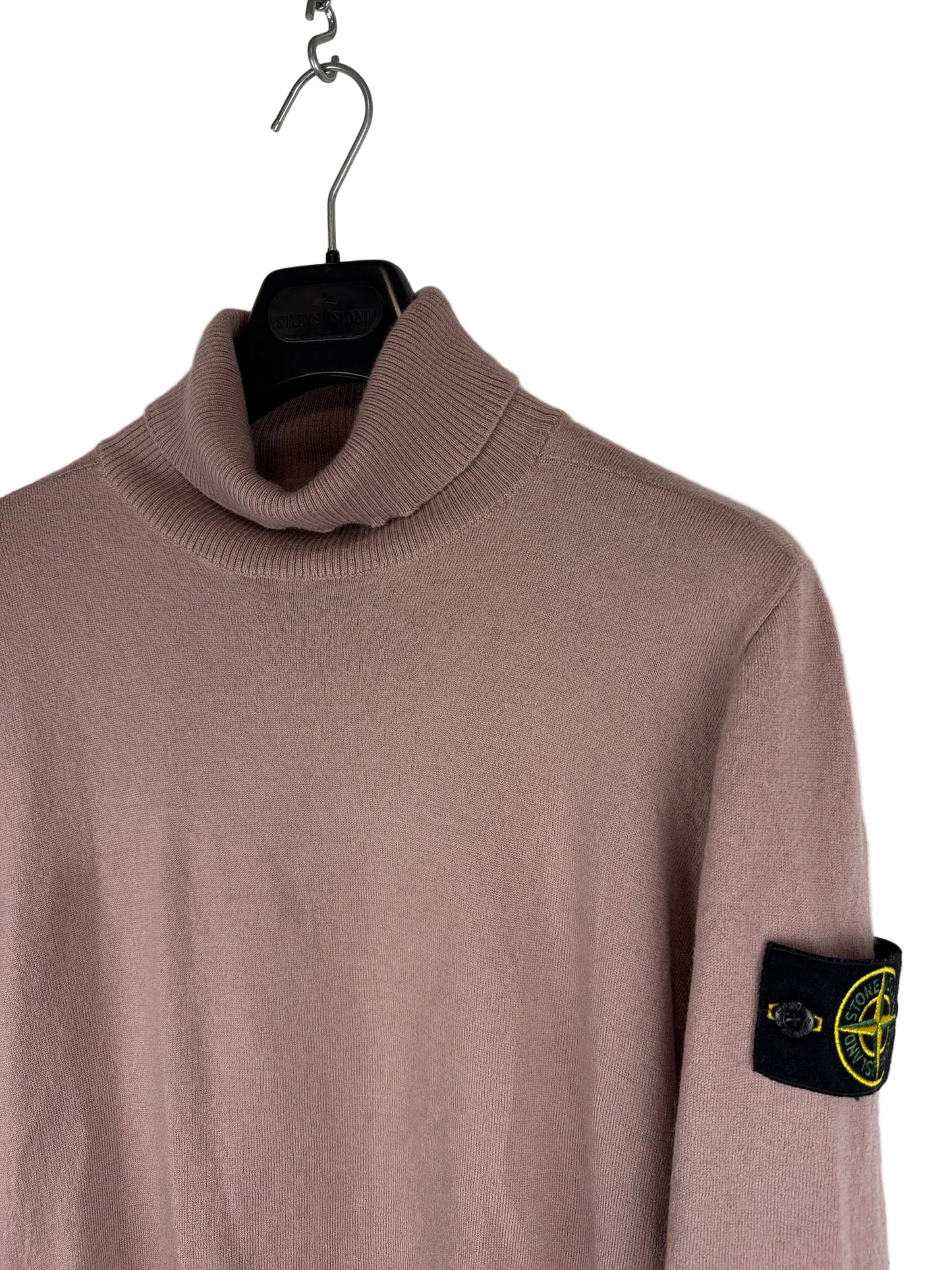Maglione dolcevita rosa antico Stone Island - Taglia L