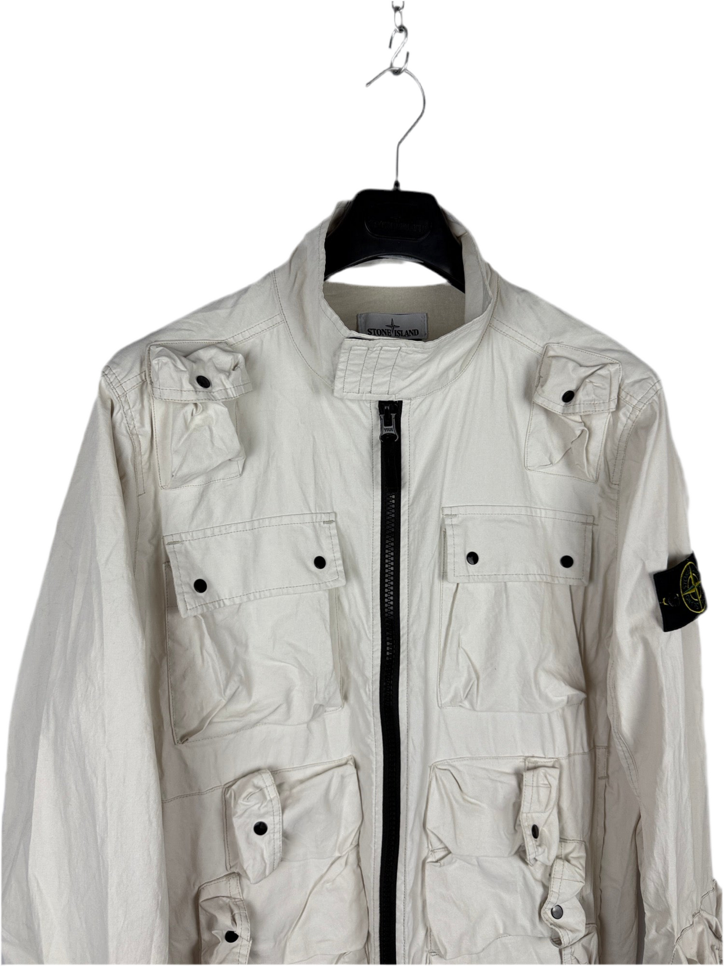 Giacca bianco-panna Canvas Placcato Stone Island - Taglia M