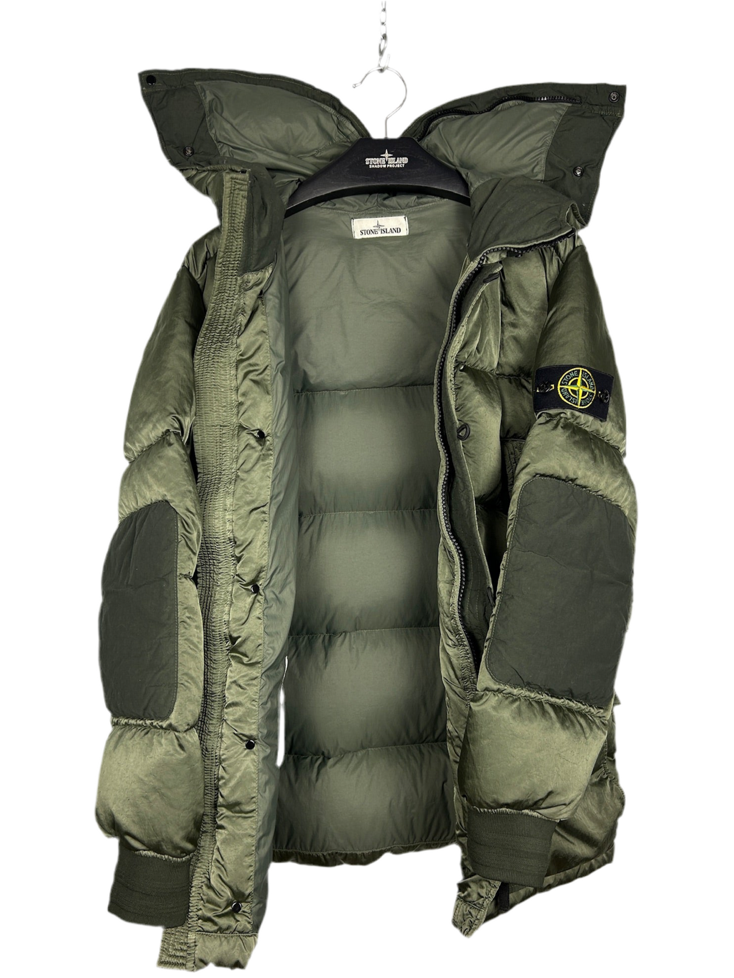 Giacca Nylon Raso Down-TC verde Stone Island - Taglia M