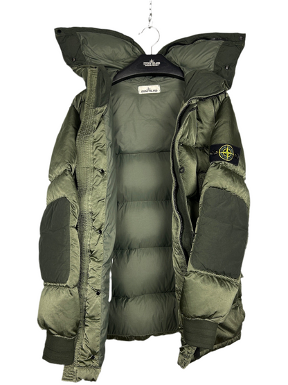 Giacca Nylon Raso Down-TC verde Stone Island - Taglia M