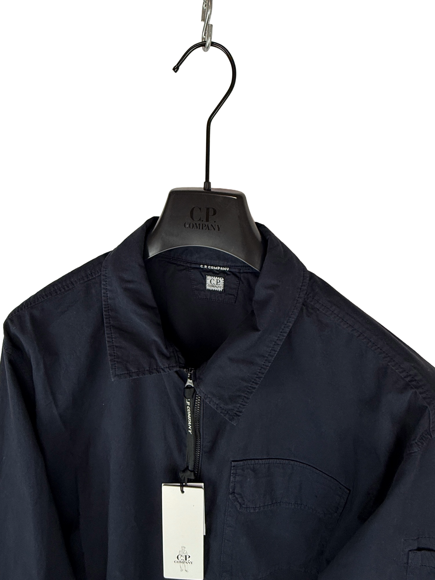 Overshirt blu navy con chiusura a zip C.P. Company (nuova con cartellino) - Taglia XL