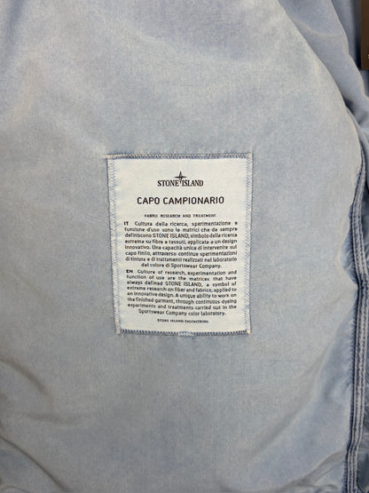 Giacca smanicato blu Denim Research Capo Campionario Stone Island (nuovo con cartellino) - Taglia L