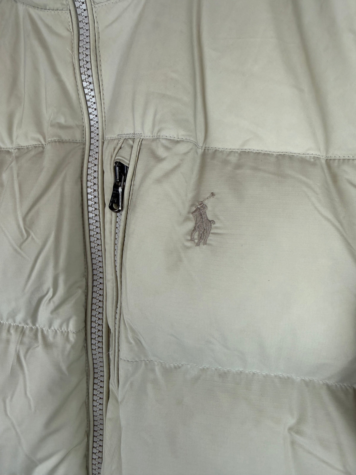 Polo Ralph Lauren Gorham Cream-White Puffer Jacket - Size S