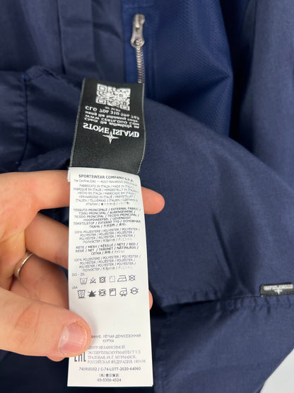 Overshirt blu Stone Island Shadow Project con chiusura a bottoni - Taglia L